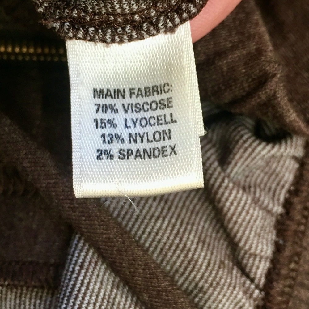 ST JOHN Jacket {S} Mock Neck Lightweight in Brown - Picture 6 of 11